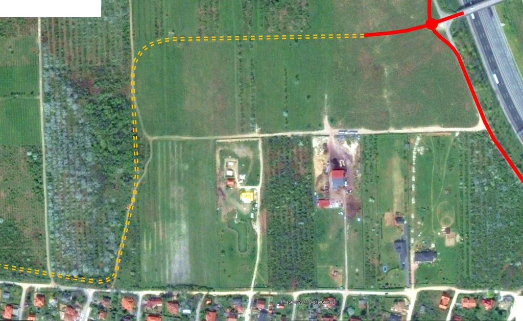 F4.A. ábra: Az Annahegyi csomópont (piros/narancs szaggatott jelölésű