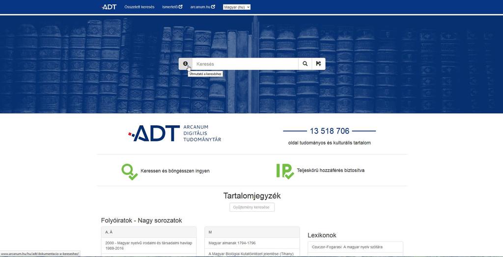 Az ADT-n mindenre kiterjedő keresési