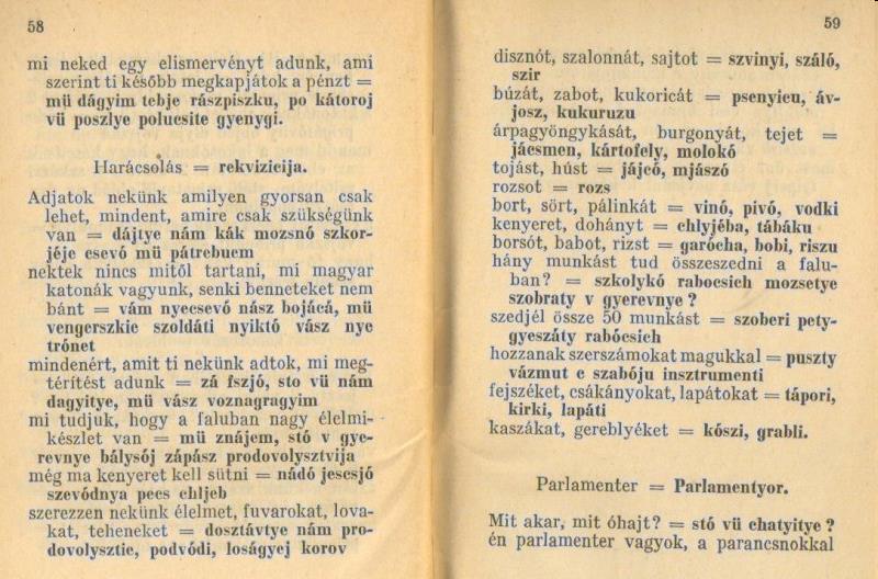 VOL, AMELYE "HARÁCS"-NA NEVEZE.