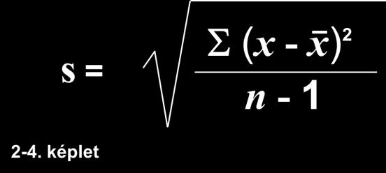 2-4. képlet, azonban itt a populáció