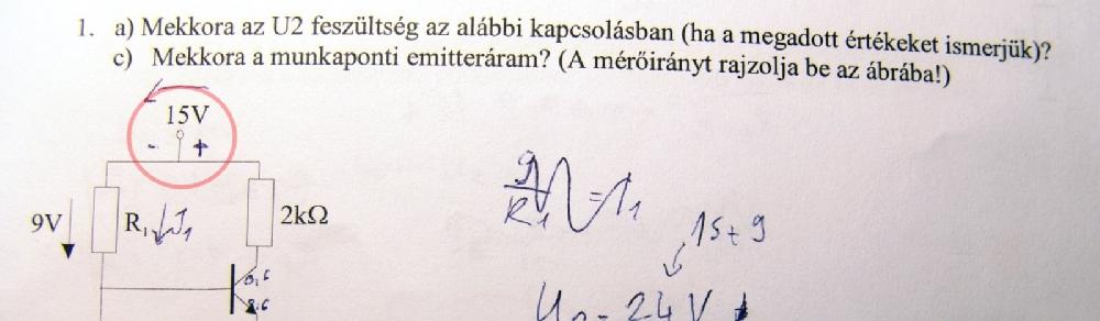 Kategória Itt egy tranzisztoros kapcsolás végletekig leegyszerűsített rajza volt adott.