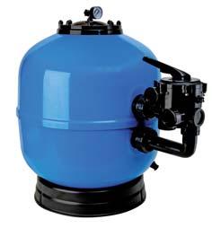 Recommended for residental pools. Max. working pressure is 2,5 bar. UST-FIB45 Üvegszálerôsítéses poliészter tartály kezelôszeleppel 450 Fiberglass reinforced polyester tank vith valve 450 20.