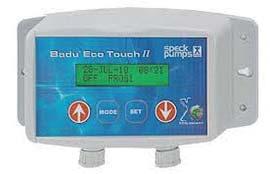 The three variable motor speeds can be programmed individually with 3.5 m cabel. Install max. 3 m below or above the water level. ECO TOUCH II. VEZÉRLÉS / ECO TOUCH II.