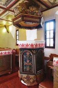 TÁKOS, REFORMÁTUS TEMPLOM 2. A szószék és a szószékkorona 1961-tôl megindult a templom helyreállítása, restaurálása.