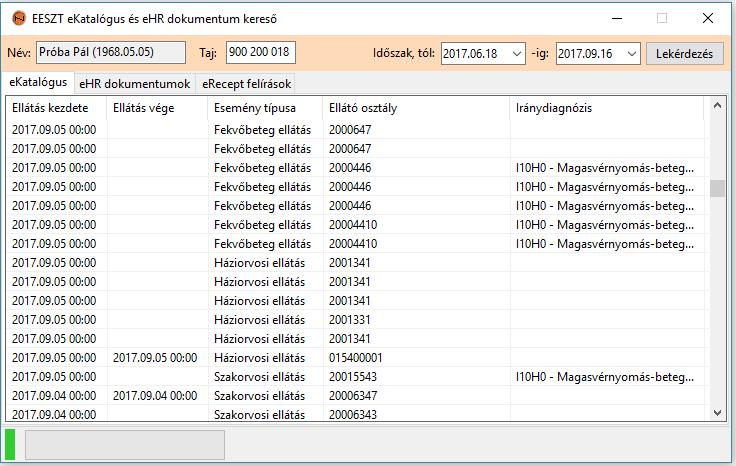 Ezek a funkciók: ekatalógus bejegyzés (újra)küldése: ezzel a funkcióval a hibával zárult beküldések kísérelhetők meg újra.