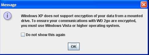 6. Csak Windows XP esetén az alábbi üzenet jelenik meg.