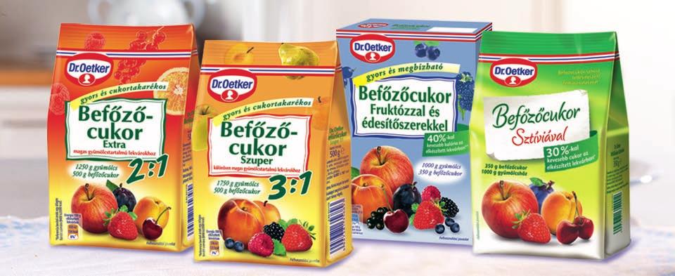 A jó lekvár titka A Dr. Oetker befőzőszerekben a természetes gyümölcspektin teszi lehetővé, hogy a hosszadalmas főzési folyamatot 1-3 percre rövidítsük.