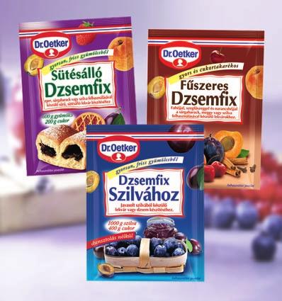 Oetker Dzsemfix Extra 2:1 változat cukortakarékos, használatával a cukor mennyiségét felére csökkenthetjük (1250 g gyümölcshöz 500 g cukor hozzáadása elegendő), így lekvárunk még gyümölcsösebb ízű