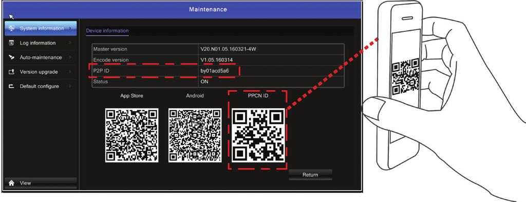 Háromféle módon lehet hozzáadni egy kamerát: QR-kód beolvasása.az ikonra kattintva, olvassa be a QR kódot az NVR menüből.. 1.