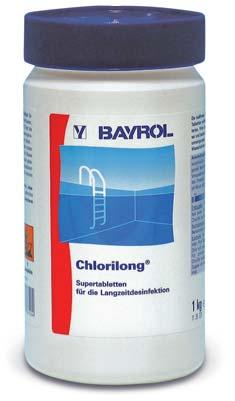 BAYROL CHLORILONG, CHLORILONG 5F ÉS VARITAB LASSAN OLDÓDÓ KLÓRKÉSZÍTMÉNYEK SLOW DISSOLVING CHLORINE-BASED DISINFECTANT TABLETS Chlorilong: Lassan oldódó 200 g-os klórtabletta / Slow