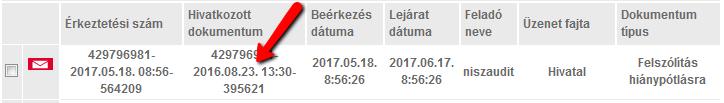 : Tájékoztatás változásról, Határozathozatal szabálysértés miatt stb.). Figyelem! Titkosított,.kr kiterjesztésű fájl feltöltése esetén a rendszer automatikusan kitölti ezt a mezőt.