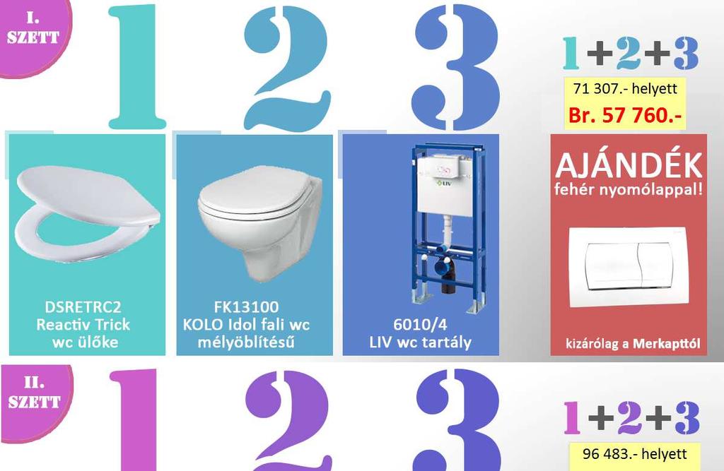 EMIKO OUTLET ÁRLISTA WC SZETT AKCIÓ