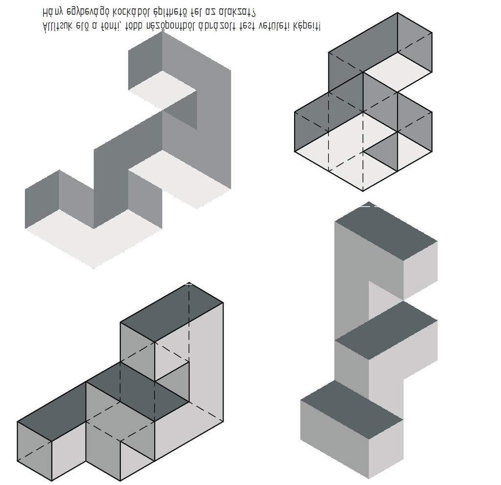 Állítsuk elő a fönti, több nézőpontból ábrázolt testnek az élek irányából adódó három