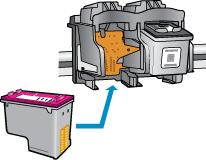 6. A nyomtató belsejében keresse meg a patronhoz tartozó érintkezőket.