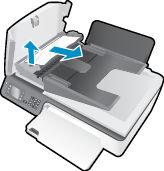 3. Húzza ki óvatosan a papírt a görgők közül. VIGYÁZAT! Ha az eltávolítás során a papír elszakad, ellenőrizze, hogy a görgők és kerekek között nem maradtak-e papírdarabok a nyomtató belsejében.
