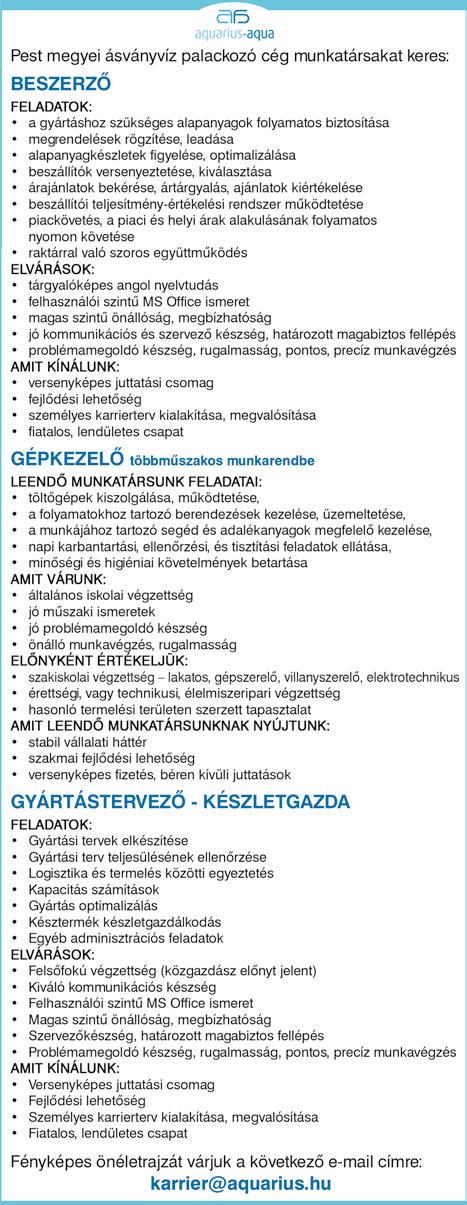 Tápiószentmárton, Cegléd, Ceglédbercel, Albertirsa irányából. Jelentkezés: 06-70/610-03-12 Email: munka@humilitas.hu CO hegesztők és szerkezetlakatosok figyelem!