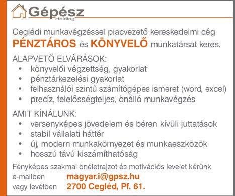 Folyamatos bővülésének köszönhetően tapasztalt és pályakezdő NEMZETKÖZI GÉPJÁRMŰVEZETŐ kollégákat keres, akár azonnali kezdéssel.