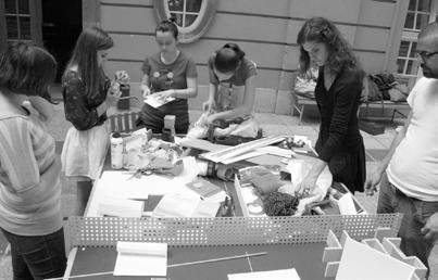 to keep them interested. We found that working in one big group without a leader was a successful way to communicate with the students.