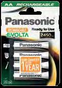 akkumulátorok akkumulátorok 80% 80% 10% 10% Szokásos PANASONIC akkumulátorok akkumulátorok TÖLTÉSÉT MEGTARTJA 1 ÉV (2) UTÁN IS A teljes akkumulátor választék előre feltöltve kerül az üzletekbe, és