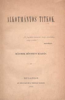 Irta az Alkotmányos titkok, az Orosz invázió veszélye, a Közjogi alap bukása stb. szerzője. Bp., 1888. Athenaeum. (4)+197p. Aranyozott gerincű, korabeli vászonkötésben. 80.
