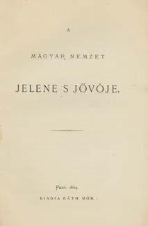 Enyhén sérült gerincű, kiadói papírborítóban. 60. Taray Andor: Parliamenti felsőház. Második, czimkiadás. Bp., 1874. ny.n. (8)+105+(1)p. Javított gerincű, kiadói papírborítóban. Felvágatlan példány.