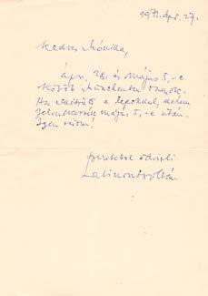 Hevesy Párizsban a Blériot cég gyárigazgatójaként működött, és részt vett annak a repülőgépnek a tervezésében, amellyel Blériot átrepülte a csatornát. 3 beírt oldal. Kelt: Bp., 1910. II. 23.
