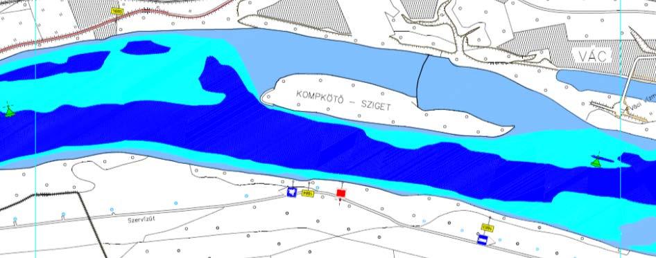 telepítése hagyományos híd + támgerenda rendszerben megoldható. A hajózási vízszint hasonló mint a meglévő MAHART ponton esetében. VÁC 50 cm-es vízállás esetén az úszómű valószínűleg felül.