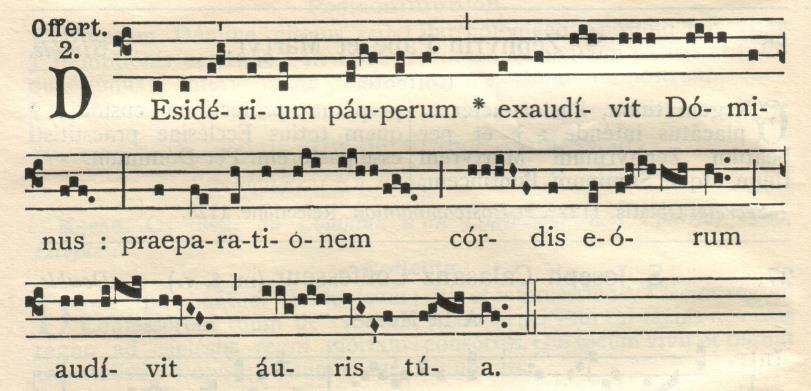 Offertorium A szegények vágyakozását meghallgattad,