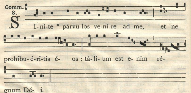 Communio Engedjétek hozzám jönni a kisgyerekeket, és