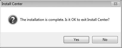 4 Lépjen ki a telepítőből. Ha a telepítés befejeződött, kattintson a Yes (Igen) (Windows) vagy az OK (Mac OS) gombra.