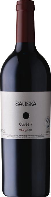 6500 Ft/0,75 l Sauska Cuvée 7 2012 Villány cabernet sauvignon (55%), cabernet franc (30%), merlot (15%) Gyönyörű sötétvörös szín, mély tónussal.
