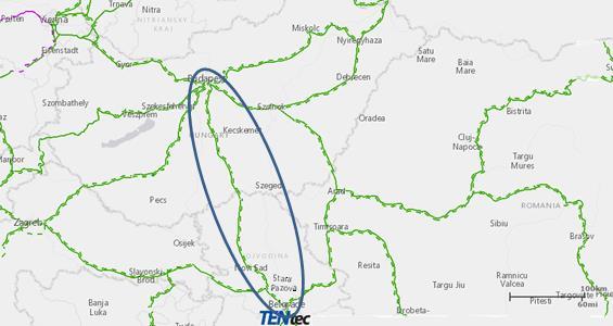 Kiemelt projekt: a Budapest - Belgrád vasútvonal magyar szakaszának fejlesztése Budapest-Ferencváros Kelebia közötti magyar szakasz: 159,4 km Jelenlegi státusz: 1 vágány max 80-100 km/h sebesség