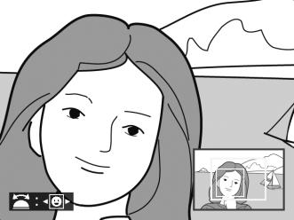Ismerje meg alaposabban: Visszajátszás zoom Nyomja meg a X (T) gombot, ha ki akarja nagyítani a teljes képes visszajátszásban megjelenő, vagy a kisképes visszajátszásban éppen kijelölt képet.