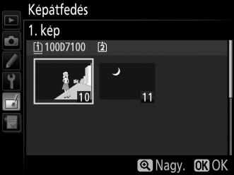 A kijelölt fénykép teljes képernyős megjelenítéséhez nyomja le és tartsa lenyomva a X (T) gombot (más helyeken tárolt képek