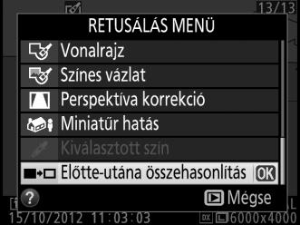 Előtte-utána összehasonlítás A retusált másolatok összehasonlítása az eredeti képekkel.