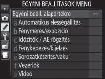 G gomb 2 Jelölje ki az aktuális menü ikonját. Az aktuális menü ikonjának kijelöléséhez nyomja meg a 4 gombot.