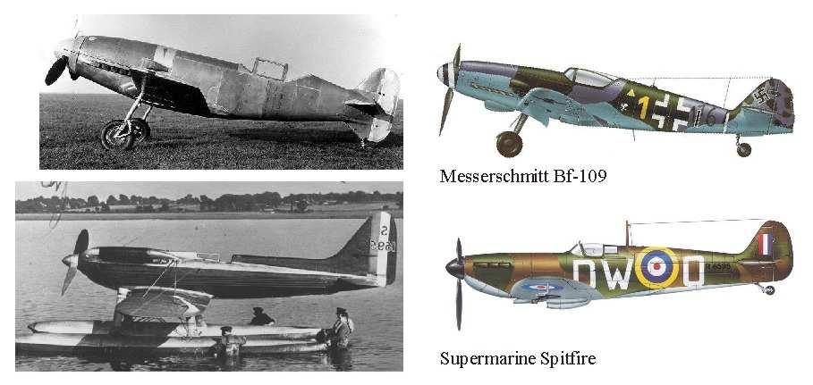 I. Kutatás Reginald Mitchell tervei szerint épült Supermarine SB6 mely, 1931-ben elnyeri vízi repülıgépek Schneider Kupáját képezi a késıbbi Spitfire alapját.