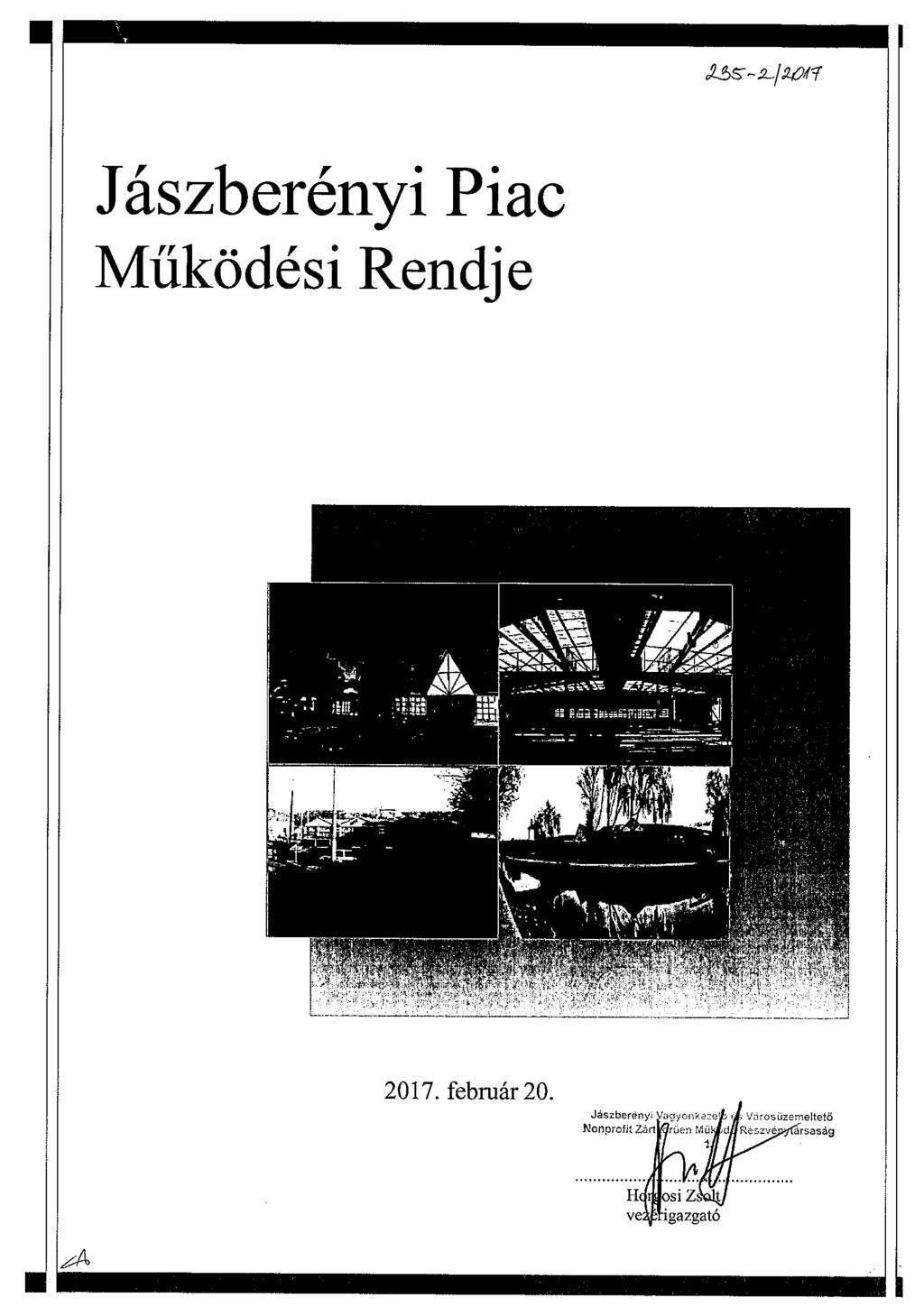 Jászberényi Piac Működési