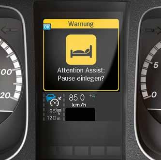 gazdaságossághoz. Minden egyes fuvarnál. Biztonsági felszereltség. A Mercedes-Benznél számos biztonsági- és segédrendszer járul hozzá a kockázatok csökkentéséhez és támogatja a vezetőt.