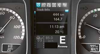 Rendkívüli menetdinamika, tökéletesen összehangolt hajtáslánc-konfigurációkkal és spontán reagáló motorokkal Mercedes PowerShift 3 váltóautomatika, feladatorientált, célzottan kapcsolható