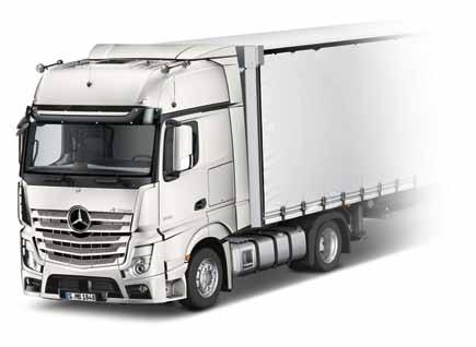 Üzemanyagtartály-térfogat. Az Actros Volumer nyergesvon ta tók a nagyobb teret igénylő Euro VI-os kipufogógáztechnológia ellenére akár 990 l-es üzemanyagtartály-térfogattal szerelhetők fel.