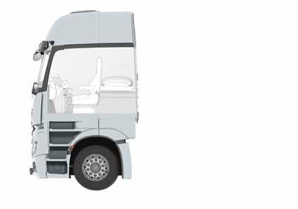 Az Actros vezetőfülke-változatok. GigaSpace L-vezetőfülke BigSpace L-vezetőfülke Vezetőfülke-változatok.