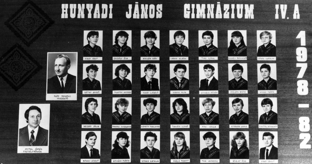 1978-1982 Tablók könyve 1981/82. tanév, IV.