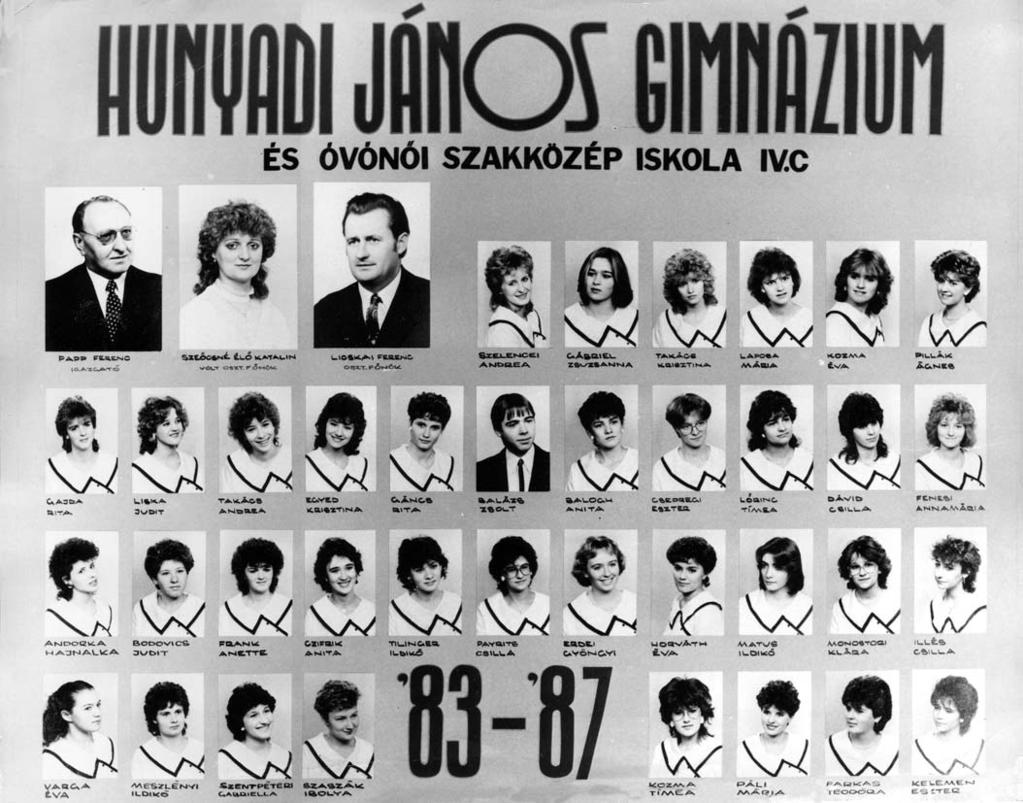 157 1986/87. tanév, IV.