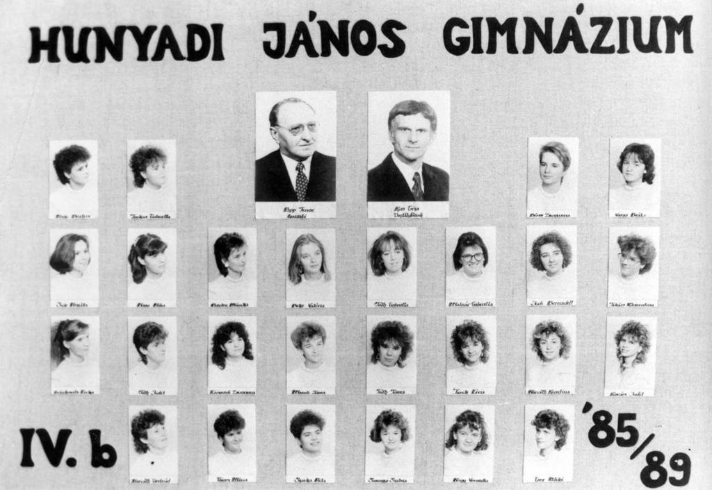 1985-1989 Tablók könyve 1988/89. tanév, IV.
