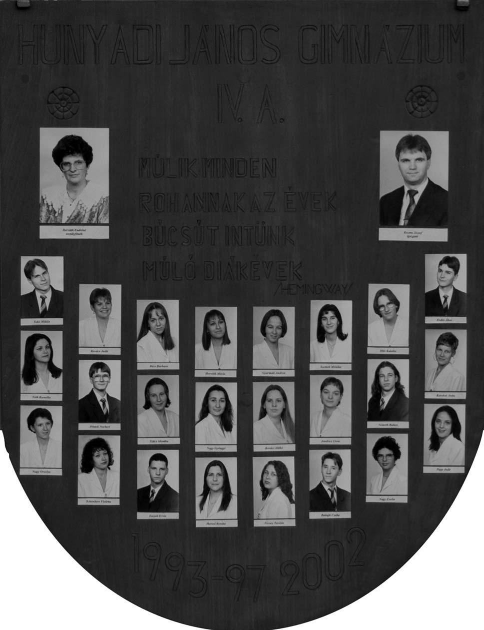 Tablók könyve 1993-1997 1996/97. tanév, IV.