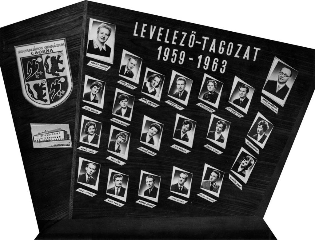 1959-1963 Tablók könyve 1962/63. tanév, Levelezõ Cser Margit, Giczi István, Horváth Judit, Kiss Emília, Kocsis Szaniszló, Kovács Irén, dr.