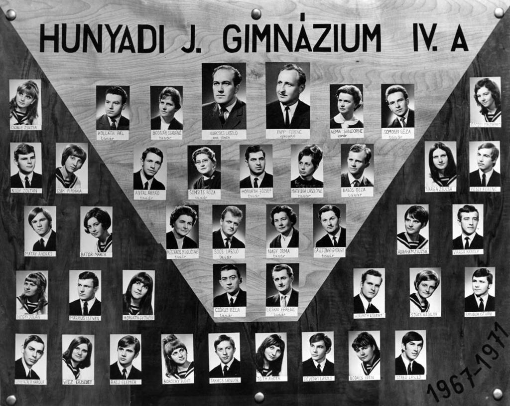 1967-1971 Tablók könyve 1970/71. tanév, IV.