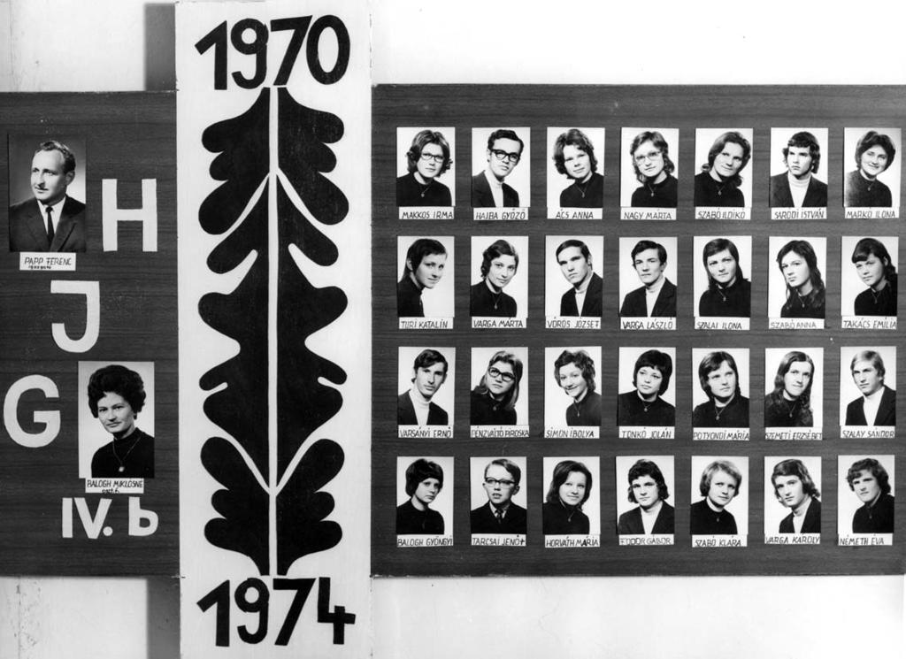 1970-1974 Tablók könyve 1973/74. tanév, IV.