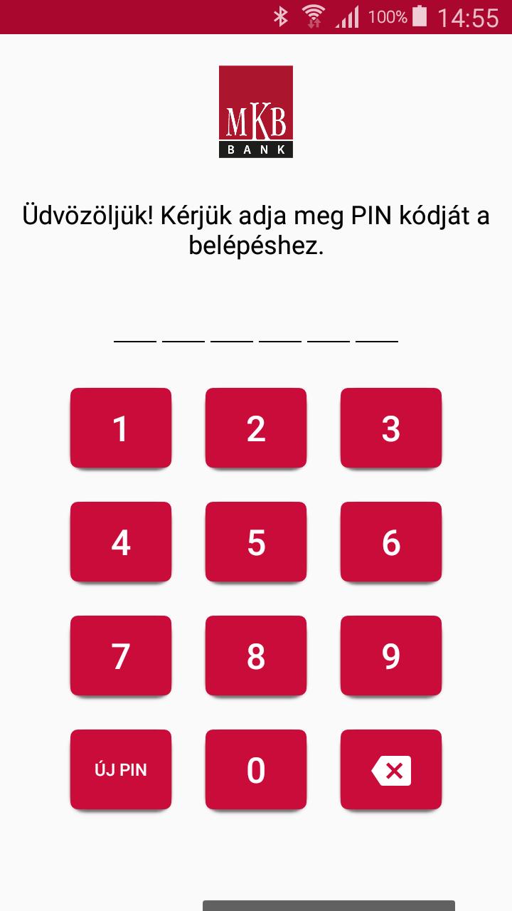 Új Mobil PIN-kód meghatározása Amennyiben a Felhasználó elfelejtette a Mobil PIN-kódját, lehetősége van egy új Mobil PIN-kód meghatározására